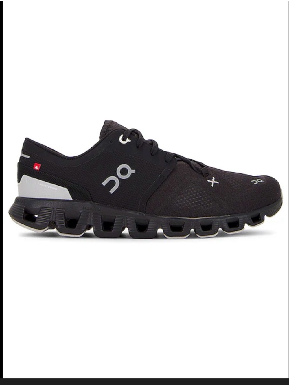 On Running Cloud Men’s Athletic Shoe - Black with Gray Accents